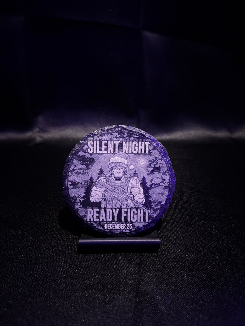 New Military holiday Stone Coasters with Precision Laser Engraving.