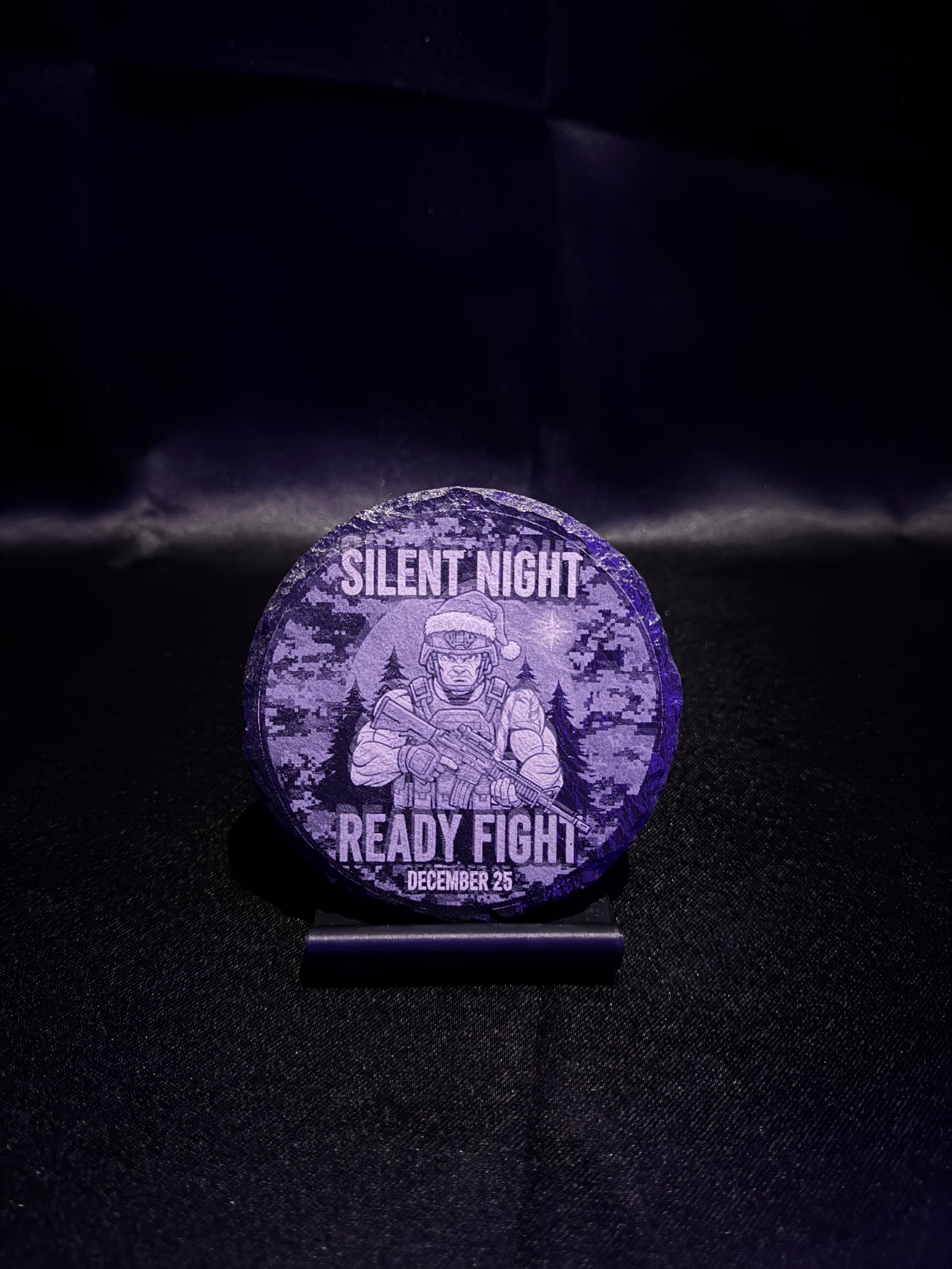 New Military holiday Stone Coasters with Precision Laser Engraving.