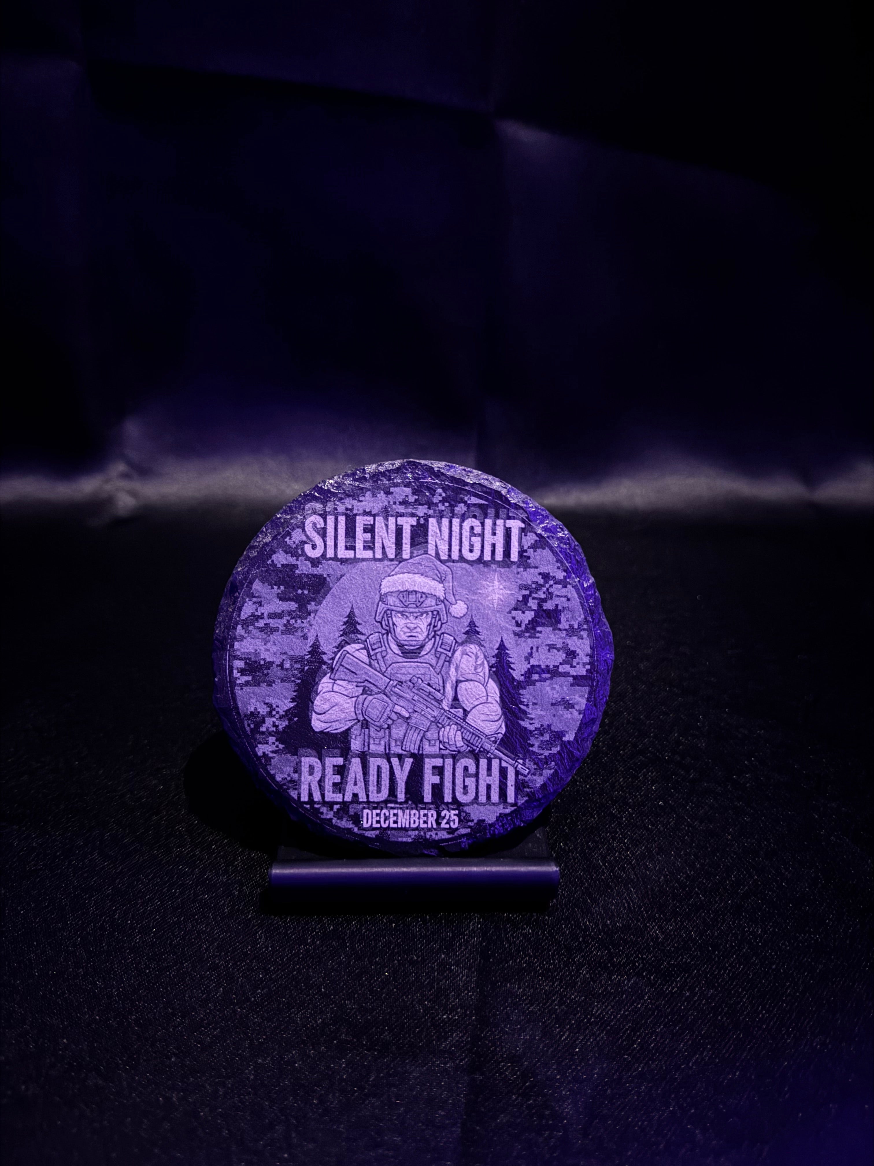 New Military holiday Stone Coasters with Precision Laser Engraving.